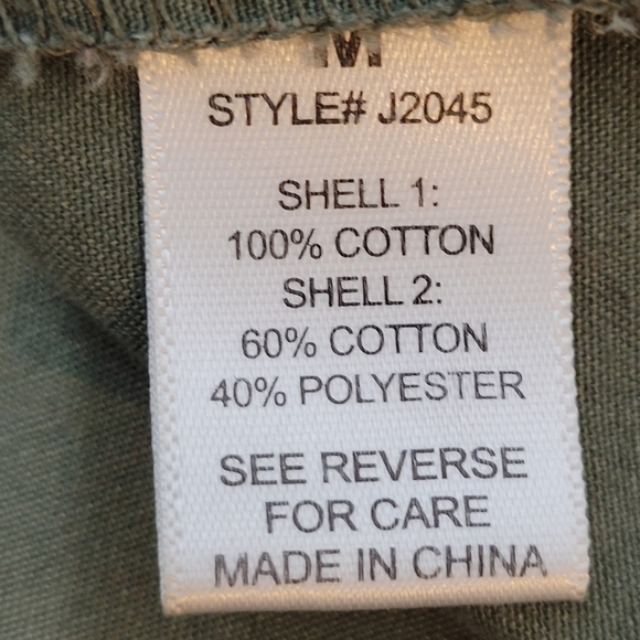 Active USA Green Gray Hooded Cinched Waist Utility Sweater / Jacket - Size M - Picture 12 of 13